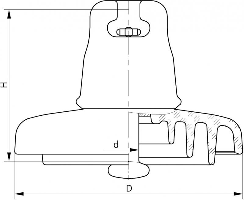 Изолятор линейный подвесной  ПС530А(240)  (фото 2)