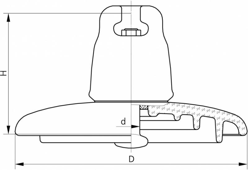 Изолятор линейный подвесной  ПС400Б(220)  (фото 1)