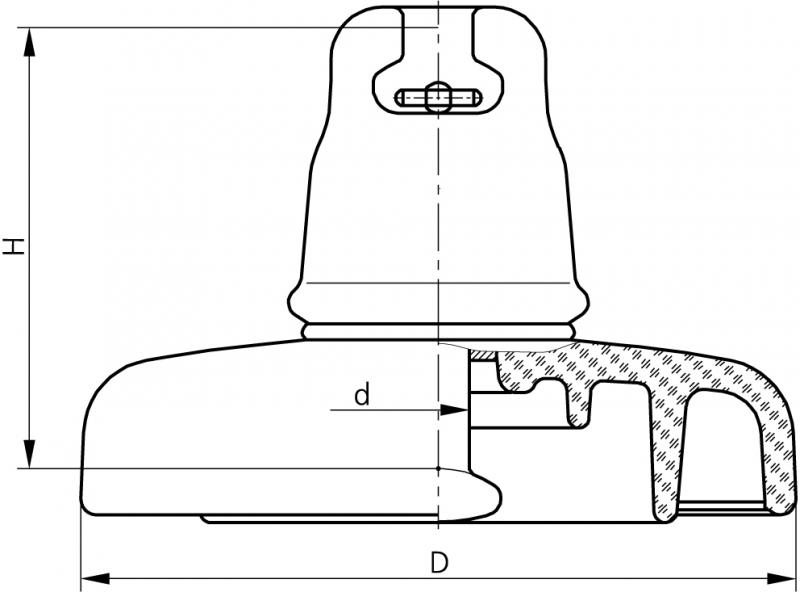 Изолятор линейный подвесной  ПС240А(190) (фото 1)