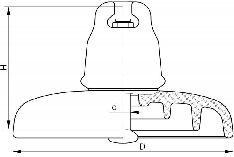  Изолятор линейный подвесной  ПС210В(170)  (фото 2)