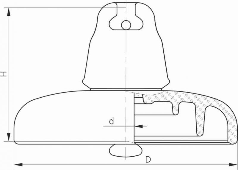 Изолятор линейный подвесной  ПС160Д(170) (фото 2)