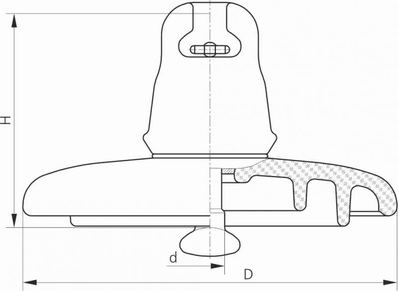 Изолятор линейный подвесной  U125B(140) (фото 2)
