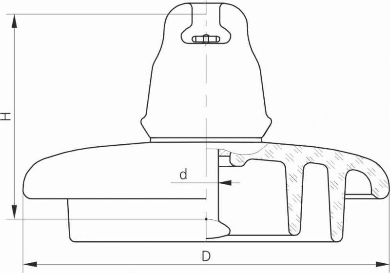 Изолятор линейный подвесной  ПС120В(146) (фото 2)