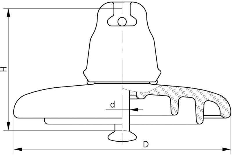 Изолятор линейный подвесной  ПС120Б(170) (фото 2)
