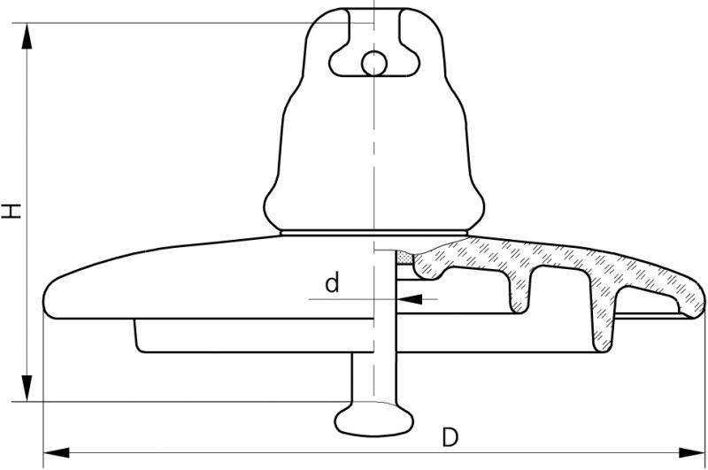 Изолятор линейный подвесной  ПС70Е(146) (фото 2)