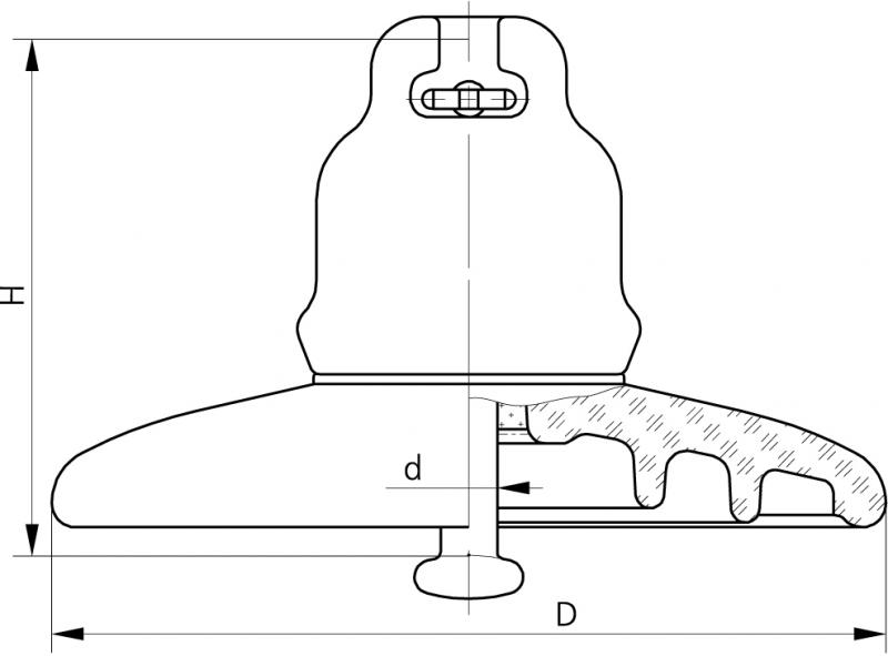 Изолятор линейный подвесной  ПС40А (100) (фото 2)