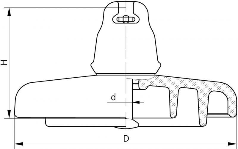 Изолятор линейный подвесной U100BLP(146) (фото 2)