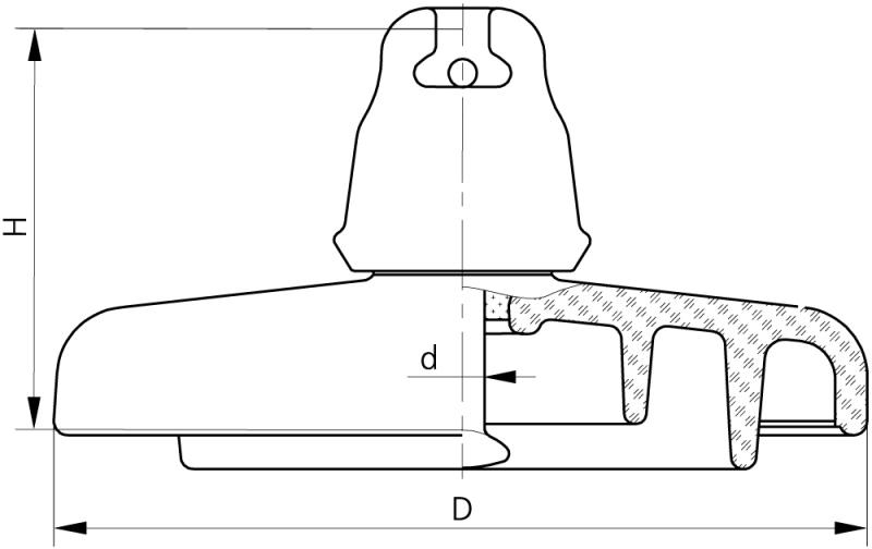 Изолятор линейный подвесной ПСВ70А(146) (фото 2)