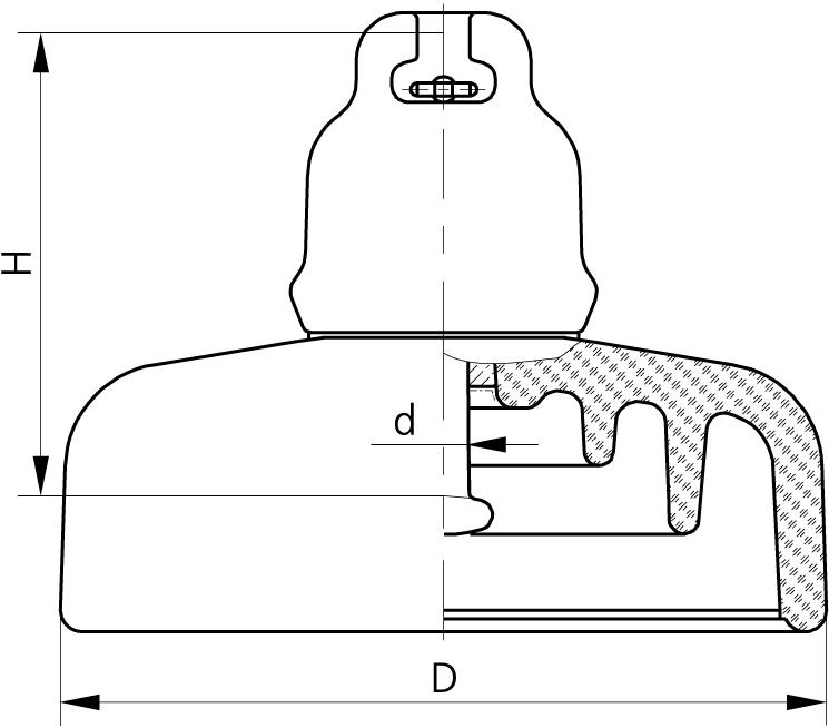 Изолятор линейный подвесной U40BP(110) (фото 2)