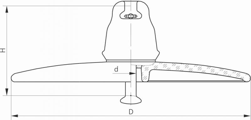 Изолятор линейный подвесной U160AD(170) (фото 1)