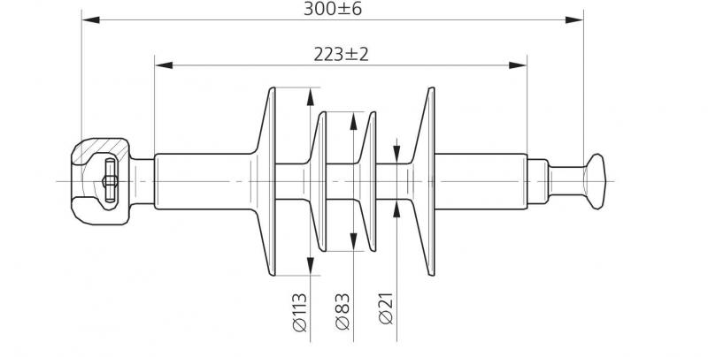 Изоляторы линейные подвесные стержневые ЛК 70/10-4 СС (фото 2)