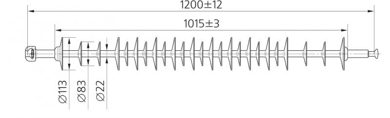 Изоляторы линейные подвесные стержневые ЛК 70/110-2 СС (фото 2)