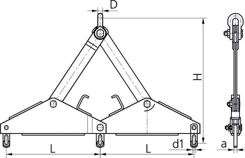 Коромысло трехцепное балансирное типа 3КБ-180-4 (фото 2)