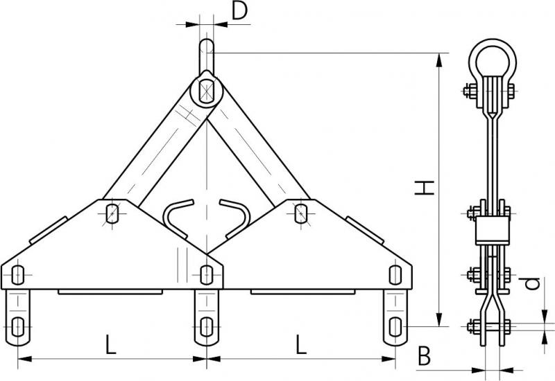 Коромысло трехцепное балансирное типа 3КБ-120-3 (фото 2)