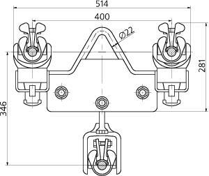 Зажим поддерживающий глухой 3ПГН-5-7 для проводов диаметром 21,6 мм...33,2 мм (фото 2)